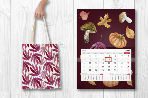 Autumn Watercolor Seamless Patterns