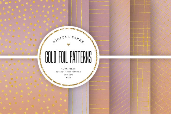 Beige Ombre with Gold Foil Patterns: A Versatile Design for Every Purpose