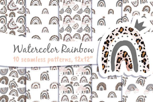 Boho Rainbow Leopard Seamless Patterns: A Creative Resource for Designers and Artists