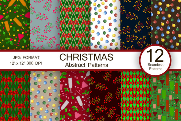 Christmas Abstract Patterns 12 x12