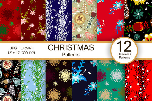 Christmas Abstract Seamless Patterns: A Creative Resource for Designers and Crafters
