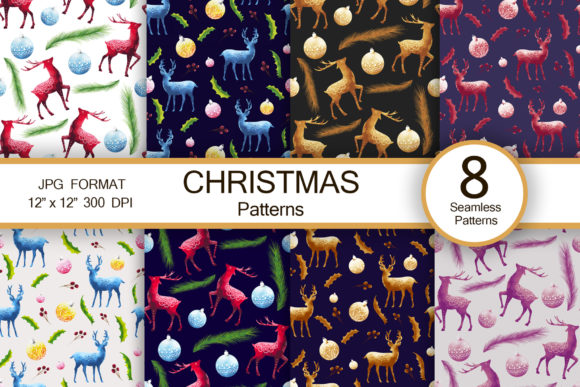 Christmas Seamless Patterns 12 x12: A Versatile Digital Resource for Creative Projects
