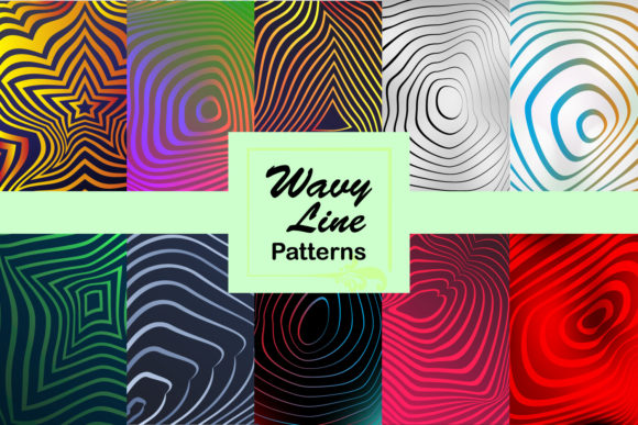Colorful Wavy Line Patterns: A Versatile Design Asset