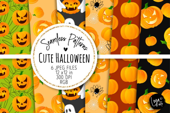 Cute Halloween Seamless Patterns 04: A Creative Resource for Designers and Makers
