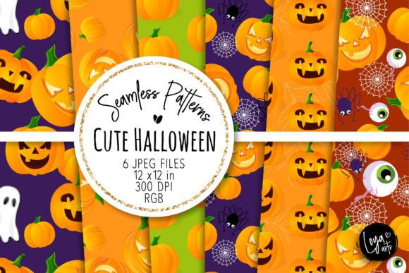 Cute Halloween Seamless Patterns 05: A Strategic Resource for Creative and Practical Use