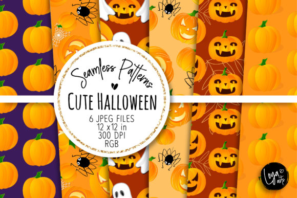 Cute Halloween Seamless Patterns 07: A Versatile Design Resource for Creative Projects