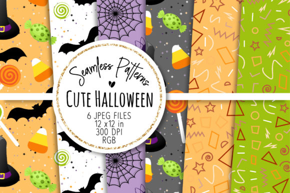 Cute Halloween Seamless Patterns 12