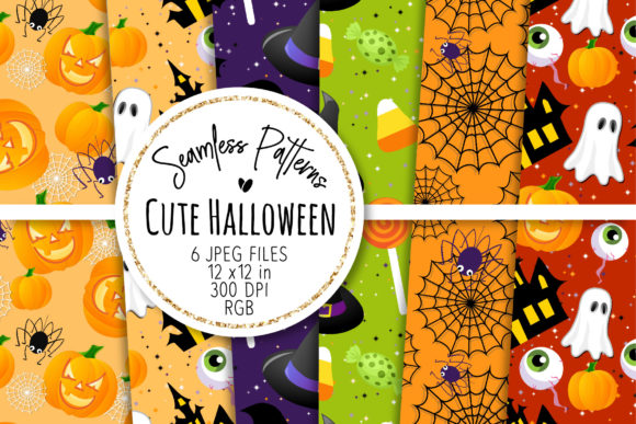 Cute Halloween Seamless Patterns 13: A Creative Resource for Designers and Enthusiasts