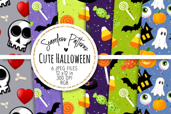Cute Halloween Seamless Patterns 14: A Creative Resource for Designers and Entrepreneurs