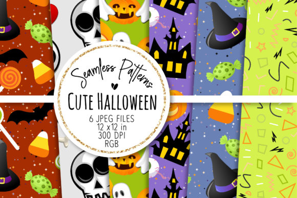 Cute Halloween Seamless Patterns 16: A Creative Resource for Design Enthusiasts