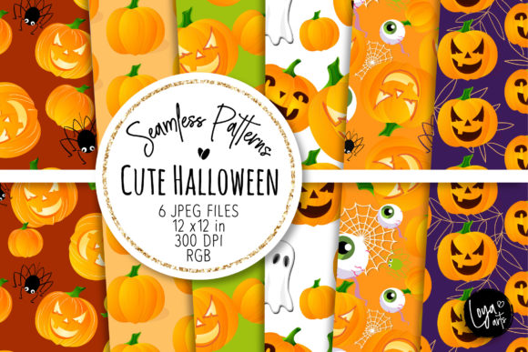 Cute Halloween Seamless Patterns 2: A Versatile Design Resource for Creative Projects
