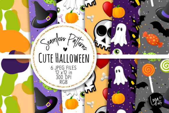 Cute Halloween Seamless Patterns 8: A Creative Resource for Designers and Crafters