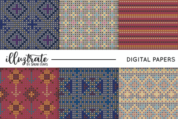 Dark Cross Stitch Seamless Patterns: A Modern Approach to Designing with Simplicity and Precision