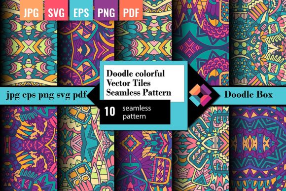 Doodle Colorful Vector Seamless Patterns: A Creative Powerhouse for Designers and Enthusiasts