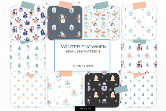Exploring the Versatility of Snowman 10 Seamless Patterns for Winter Design Projects