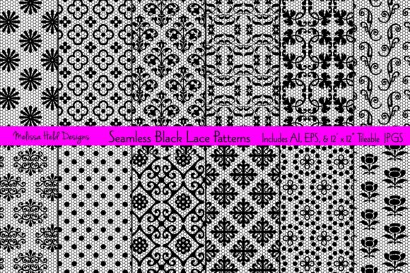 Seamless Black Lace Patterns