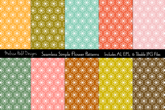 Seamless Simple Flower Patterns: A Creative Resource for Designers and Entrepreneurs